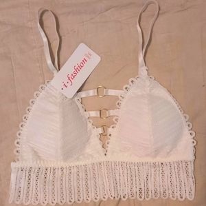 White lace bralette
